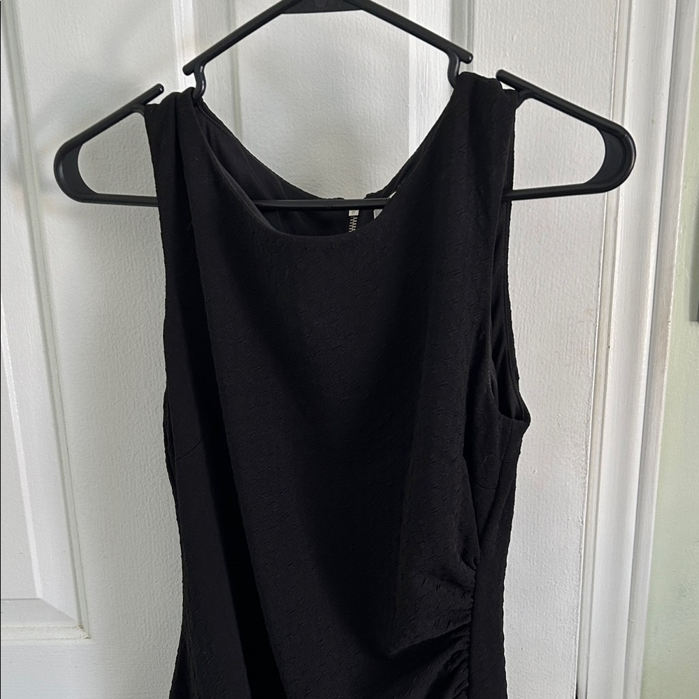 Bisou Bisou Black Textured Mini Dress
